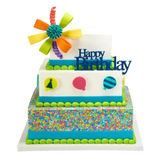 Bright Birthday Balloons Cupcake Rings, 12ct {3}