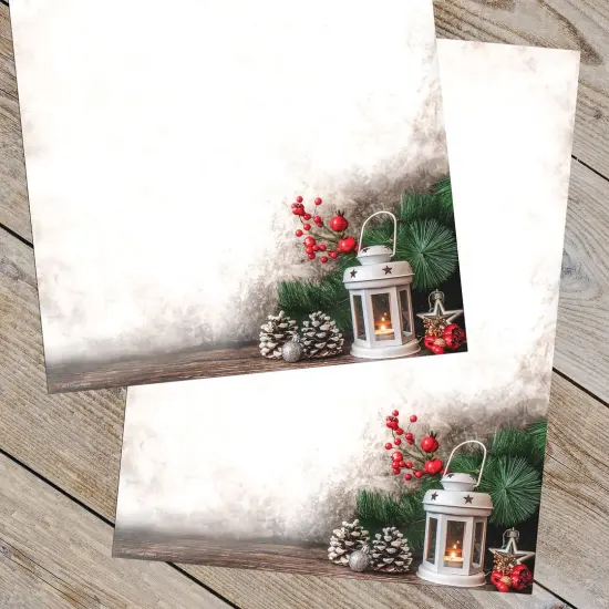 Great Papers! Lantern Greetings Holiday Letterhead, Invitations and Announcements, Printer Friendly, 8.5" x 11", 50 Pack {2}