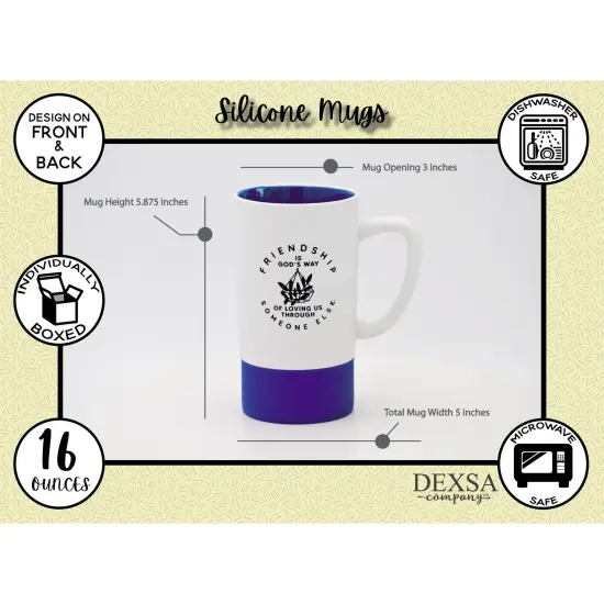 Dexsa Friendship Is God's Designer Mug, Heat Resistant - 16 oz {5}
