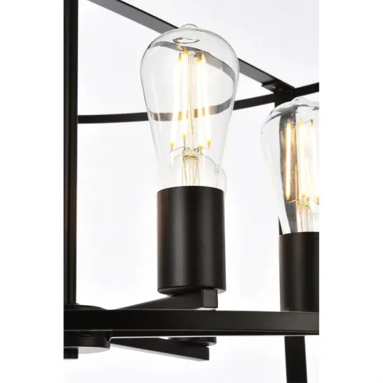 Agnys 6 lights pendant in black {5}