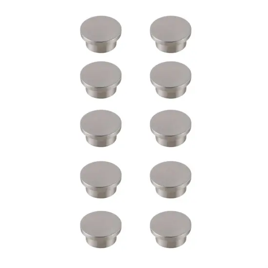 Trovon 1.6" Diameter Brushed NickelOversize Round Knob Multipack (Set of 10) {1}