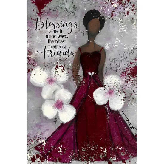 Dexsa Blessings Come Whispers of the Heart 6"x9" Wood Plaque with Hanger and Easel {1}