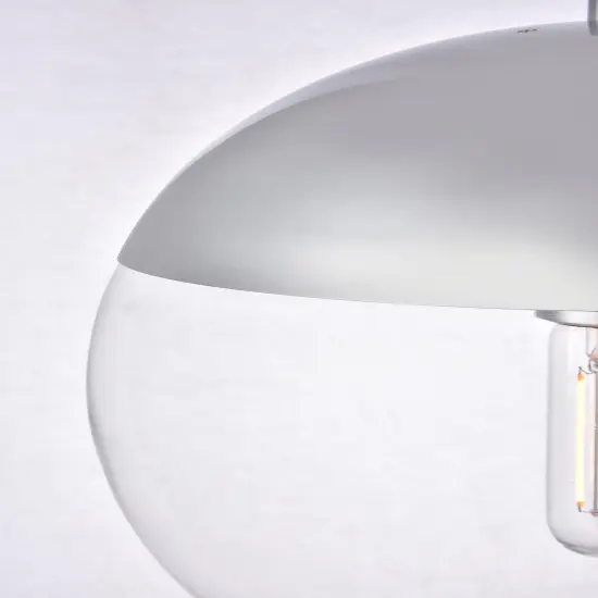 Eclipse 7 Lights Chrome Pendant With Clear Glass {6}