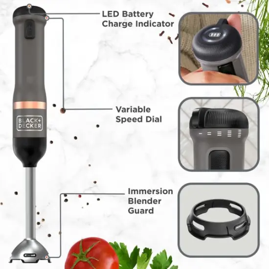 BLACK+DECKER Kitchen Wand Blender Kit, Grey (BCKM1011K01) {3}