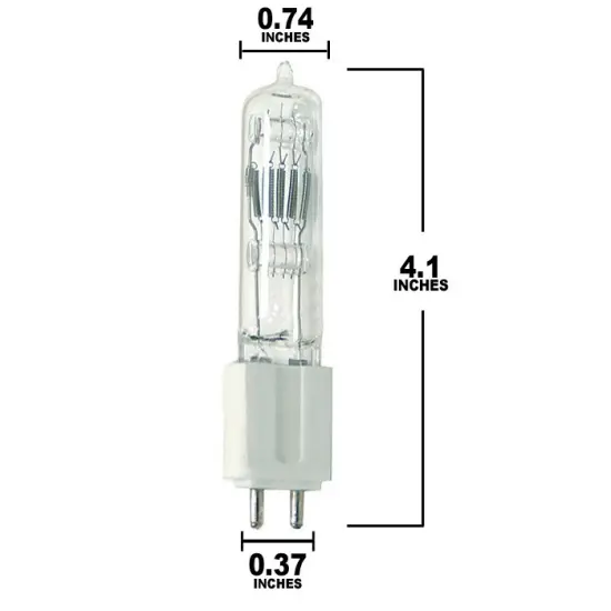 GLE Bulb - 750 watts 115 volts G9.5 2-Pin Halogen Stage and Studio lamp {3}