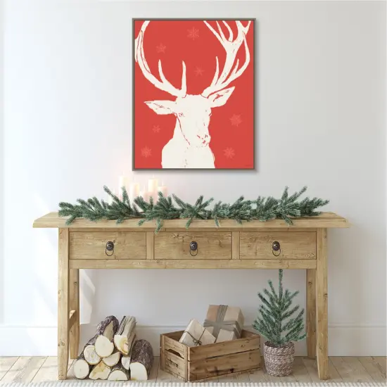 Seasonal Shades IV Reindeer by Anne Tavoletti Canvas Art Framed {5}
