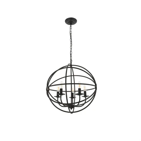 Octavia 5 light dark brown Pendant {5}