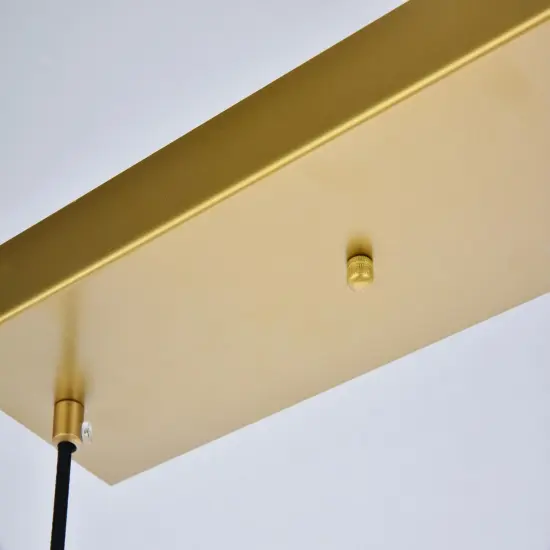 Baxter 3 Lights Brass Pendant With Frosted White Glass {6}