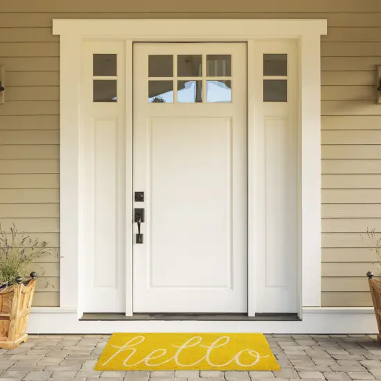 DII Yellow Hello Doormat {2}
