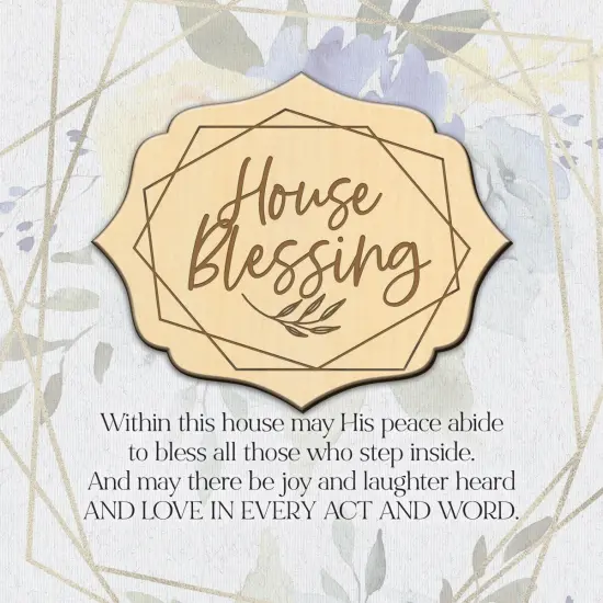Dexsa House Blessing Meadow Wood Plaque 6 inches x 6 inches {3}