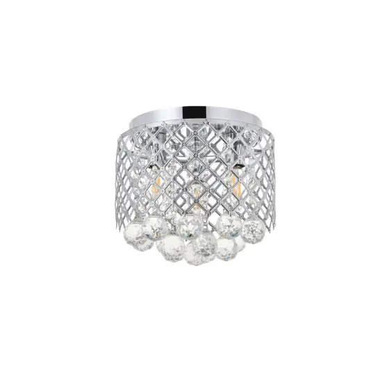 Tully 3 light Chrome Flush Mount {5}