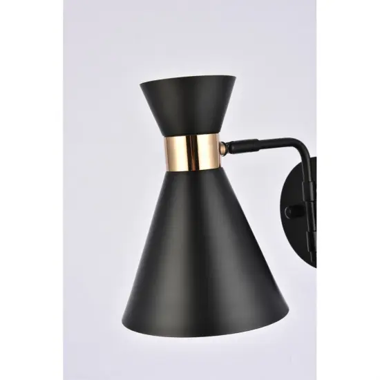 Halycon 6 inch black wall sconce {6}