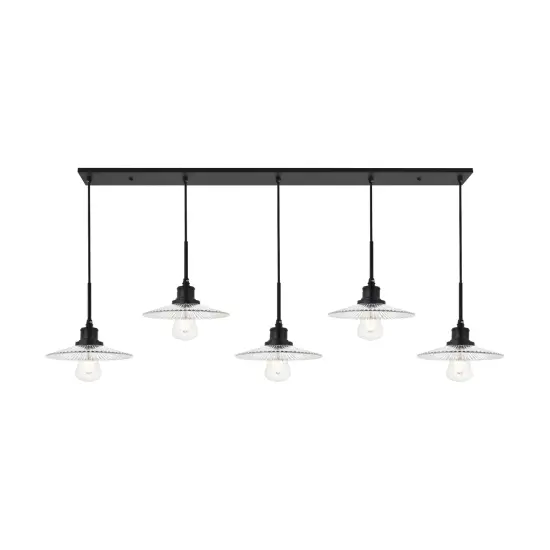 Waltz 5 light black Pendant {6}