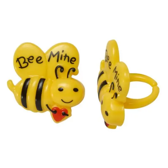 Bee Mine Cupcake Rings, 12ct {2}