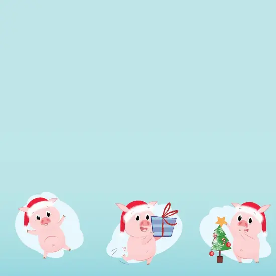 Great Papers! Merry Pig Holiday Letterhead, Invitations and Announcements, Printer Friendly, 8.5" x 11", 80 Pack {2}