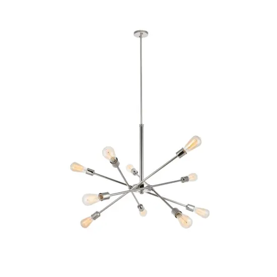 Axel 10 Lights polished Nickel Pendant {4}