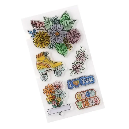 Jen Hadfield Flower Child Clear Stamps 6/Pkg {3}