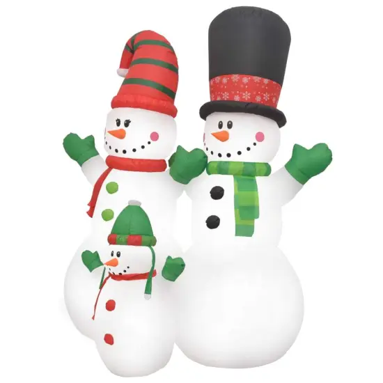 Christmas Inflatable Snowmen Family LED IP44 8 ft {3}