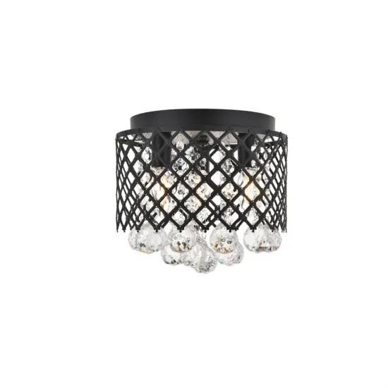 Tully 3 light Matte Black Flush Mount {1}