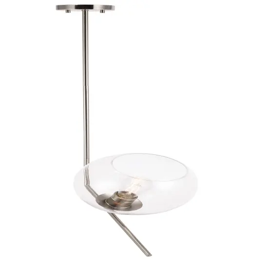 Ryland 1 light Chrome and Clear glass pendant {6}