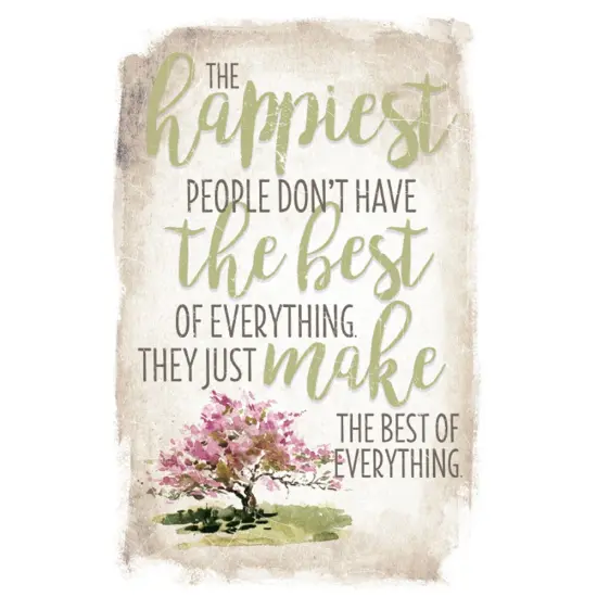 Dexsa The Happiest People New Horizon 6" x 9" Wood Plaque with Easel {1}