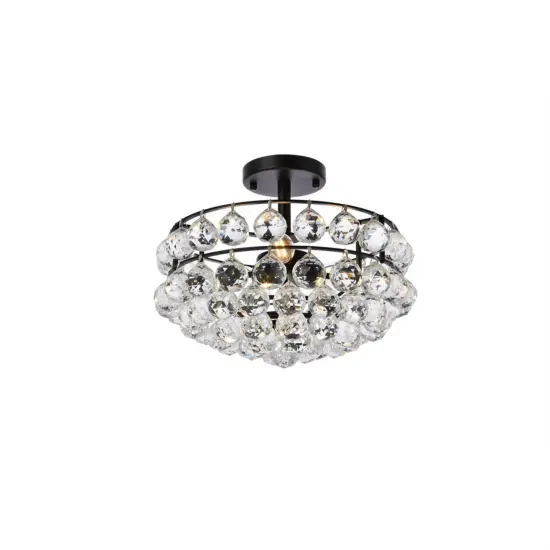 Savannah 14 inch flush mount in black {3}