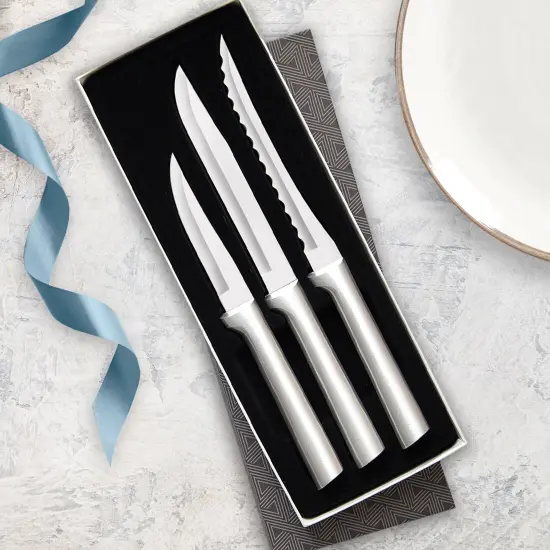 Rada Kitchen Knives Boxed Set, 3 Piece Cook&rsquo;s Choice Gift Set, Heavy Duty Paring Knife, Utility/Steak Knife, and Tomato Slicer {6}