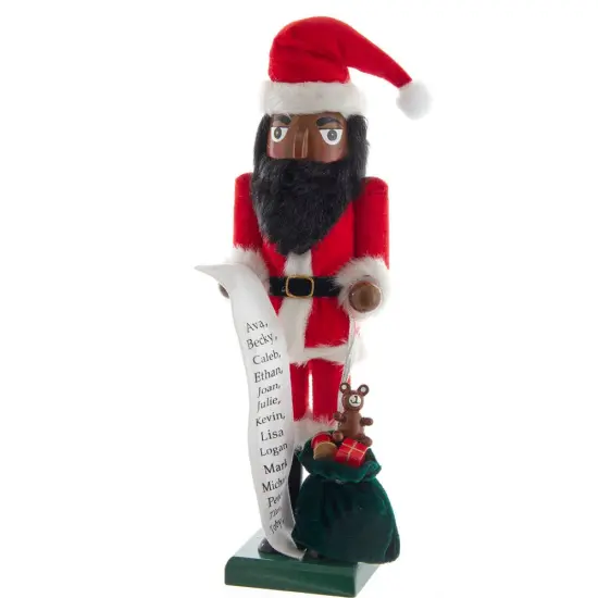 15" African American Santa NutcrackerElegant Christmas Figurine {1}