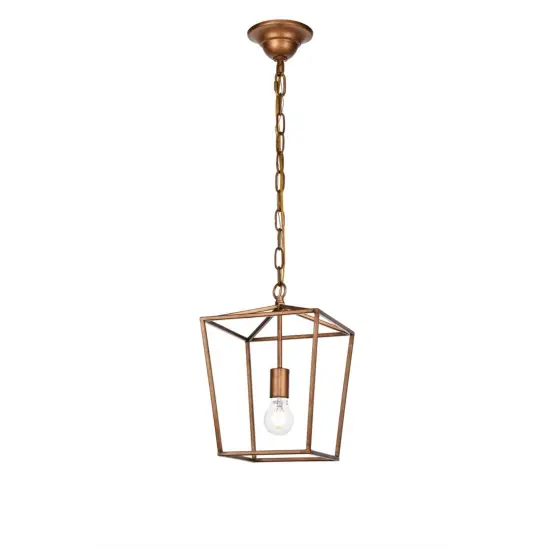 Maddox Collection Pendant D9.75 H14.5 Lt:1 Vintage Gold Finish {3}