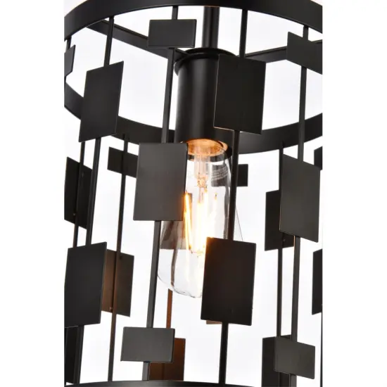 Levante 1 light pendant in black {5}
