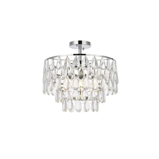 Mila 16 inch flush mount in chrome {1}