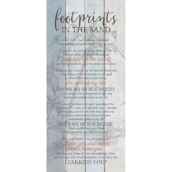 Dexsa Footprints&hellip;New Horizons Wood Plaque {1}