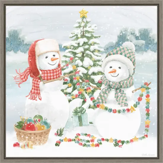 Snow Day II by Beth Grove Canvas Art Framed {1}