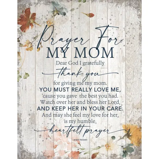Dexsa Prayer For My Mom Wood Wall Plaque 11.75"x15" {1}