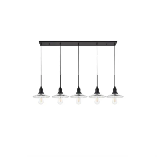 Waltz 5 light black Pendant {3}