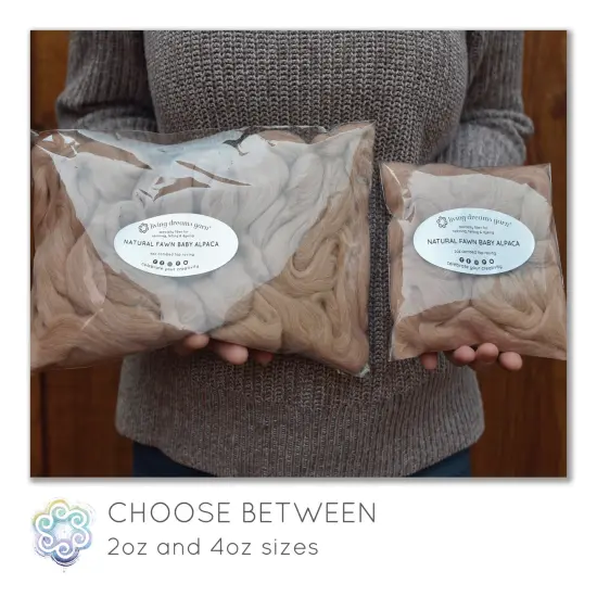 Baby Alpaca Fiber - Premium Quality, Luxuriously Soft, Natural Undyed, Combed Top Roving {3}