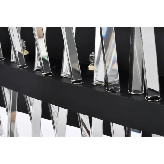 Serephina 36 inch crystal bath sconce in black {5}