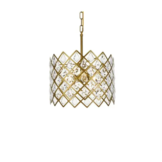Lyla 13 inch pendant in brass {3}