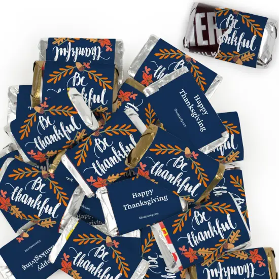 Thanksgiving Candy Party Favors Hershey's Miniatures Chocolate - Be Thankful {1}