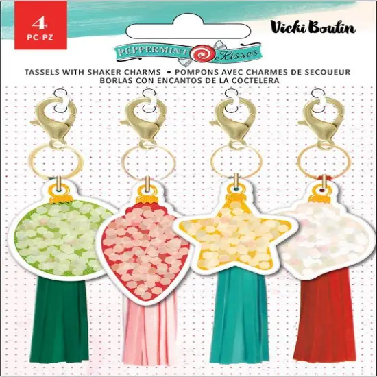 Peppermint Kisses Shaker Charm Tassels - Vicki Boutin {1}