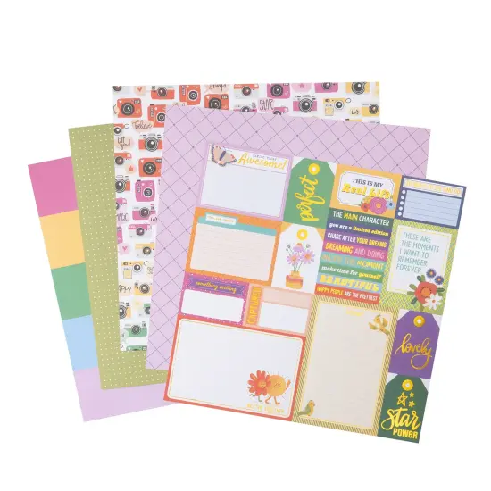 Shimelle Single-Sided Cardstock Paper Pad 12"X12" 48/Pkg-Main Character Energy {4}