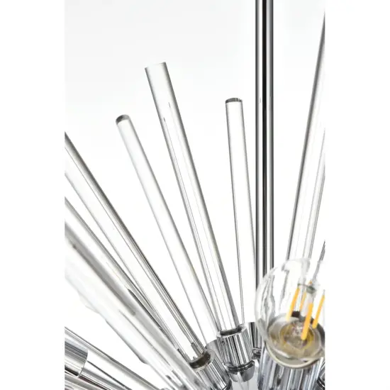 Sienna 42 inch crystal rod pendant in chrome {5}