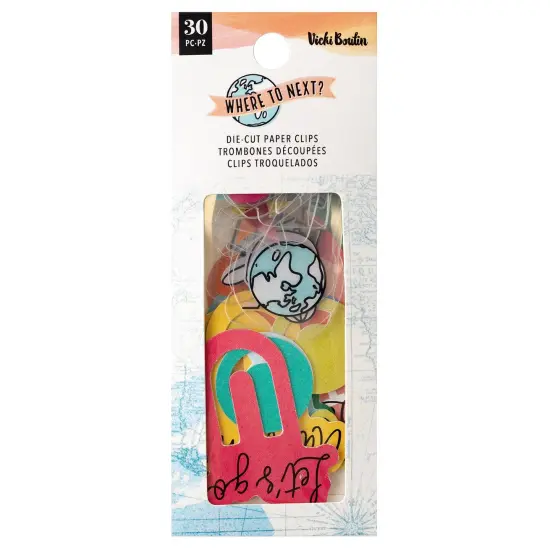Vicki Boutin Where To Next Die-Cut Paper Clips-30/Pkg {1}