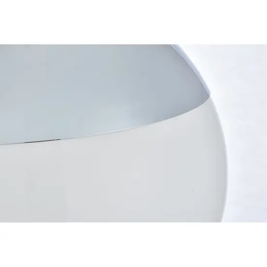 Eclipse 1 Light Chrome Pendant With Frosted White Glass {5}