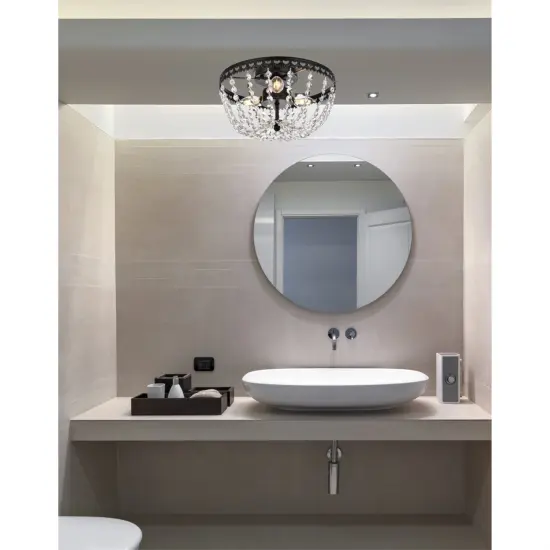 Kylie 14 inch flush mount in black {2}