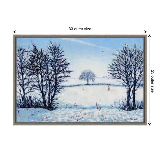 A Snowy Winters Walk by Tilly Willis Canvas Art Framed {3}