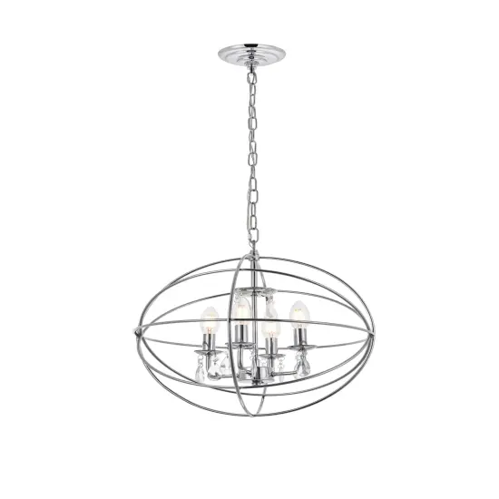 Wallace 4 light Chrome Pendant {6}
