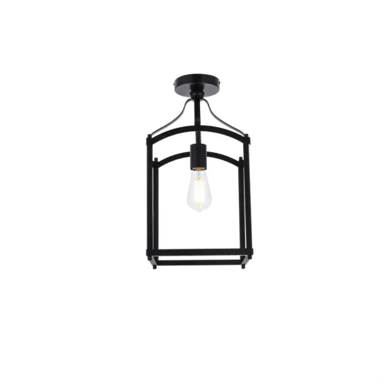 Janet 1 light flush mount in black {1}