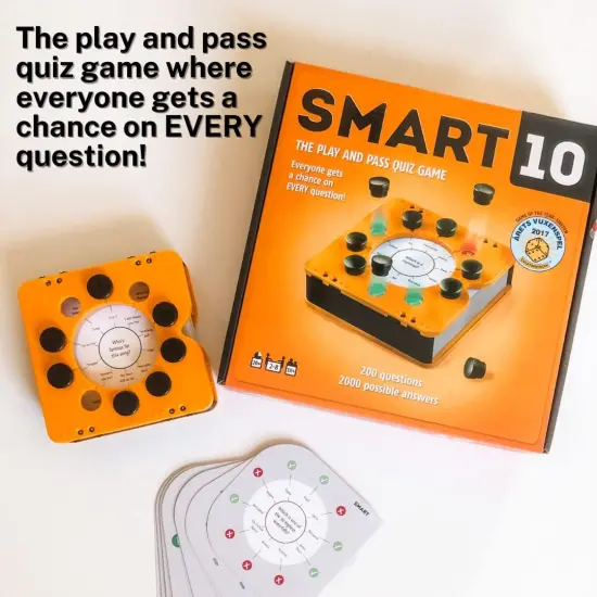 Smart 10 Pass and Play Trivia Game | Perfect Family Board Game {3}