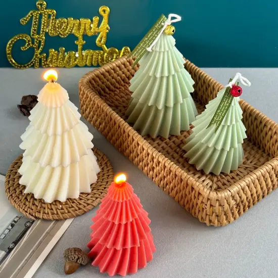 3D Geometric DIY Pine Silicone Candle Mold - Home Decor Supplies {2}